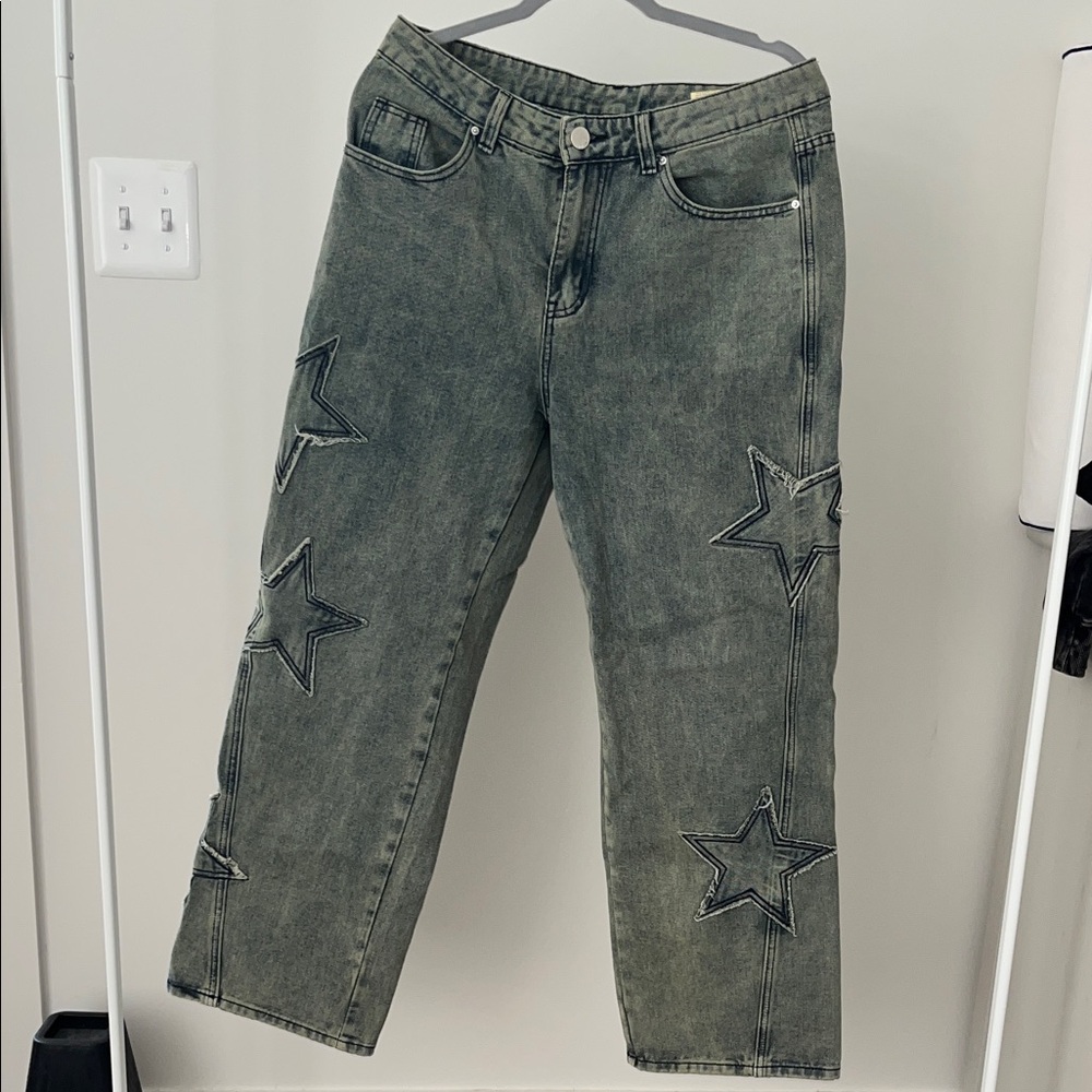 ROMWE Black and White Denim